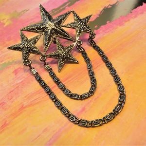 Badge Of Stars 80's Glam Bold Statement Brooch